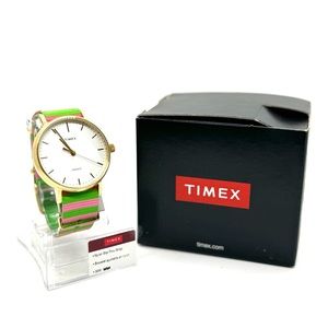 Timex Women's Quartz Gold Metal Nylon Strap 37mm Watch TW2P91800